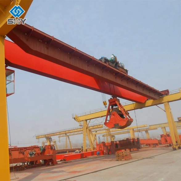 double beam bridge crane with grab.webp