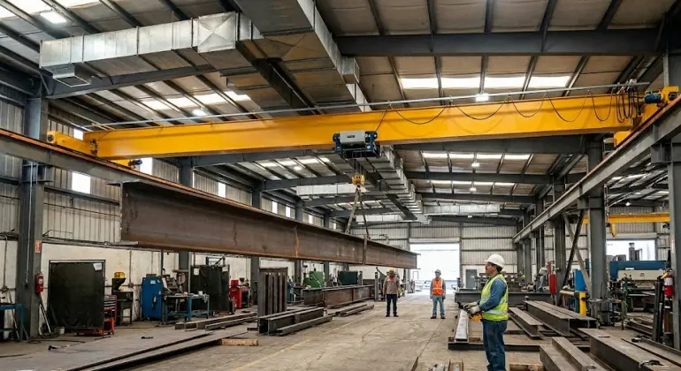 Custom Single Beam Bridge Crane Boosts Efficiency for a Mexican Steel Fabricator