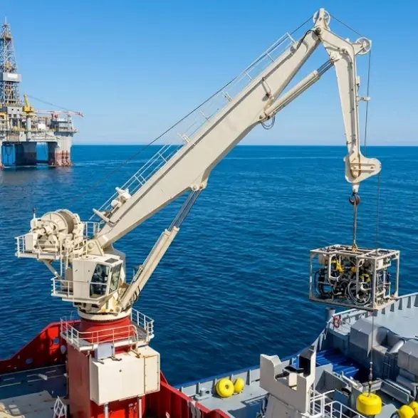 Telescopic boom crane for port operations – efficient wharf material lifting