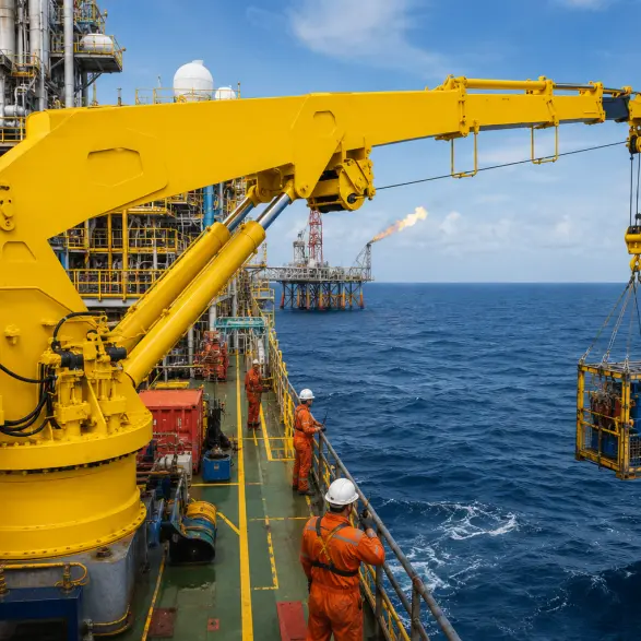 Marine Deck Crane with Telescopic Boom - Ideal for Offshore Operations