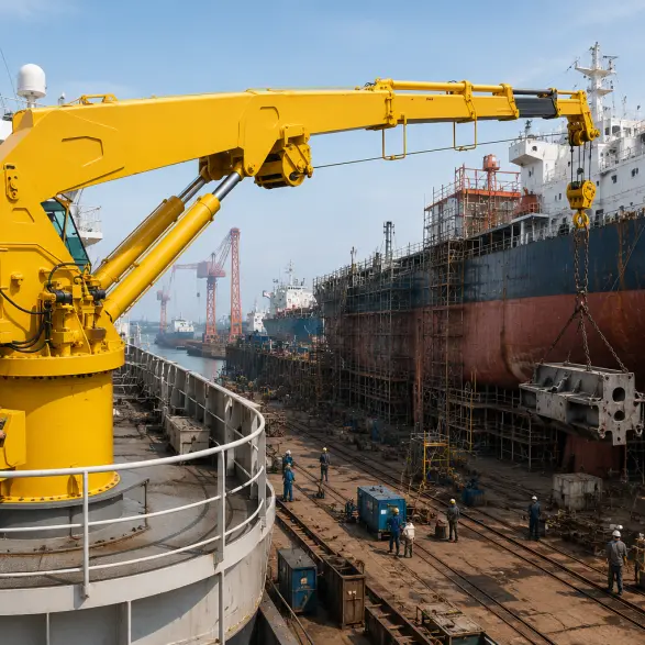 Marine Telescopic Boom Crane - Designed for Heavy Lifting at Sea