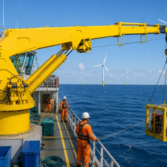 High-Performance Offshore Marine Telescopic Deck Crane - Durable & Reliable
