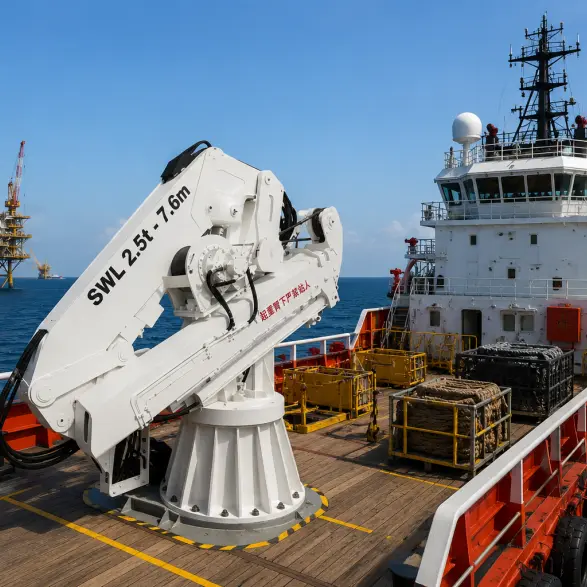 Reliable Knuckle Boom Deck Crane for Safe Cargo Loading/Unloading