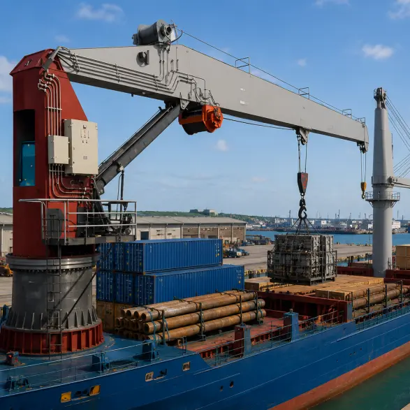 Hydraulic Slewing Crane for efficient shipboard cargo handling