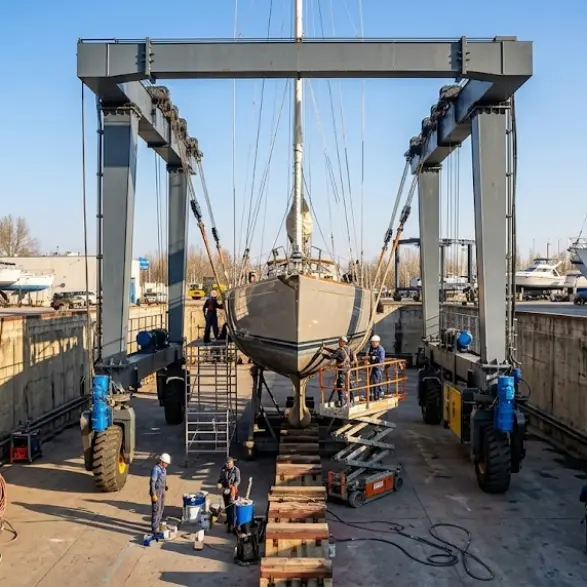 Portable boat lift hoist crane for small to medium boats