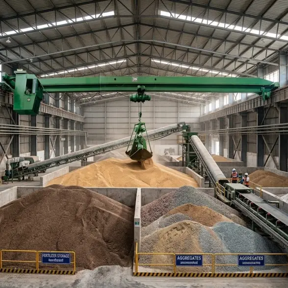 Single Girder Grab Overhead Crane