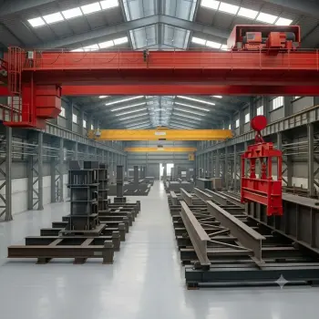 Double Beam Overhead Crane with Grab and Magnet